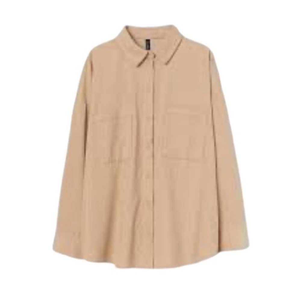 Divided corduroy oversized shirt